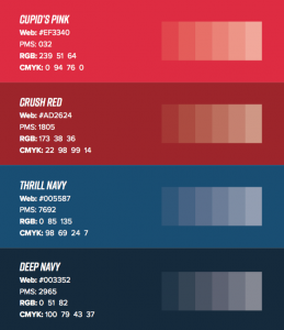 Cupid's Brand Colors