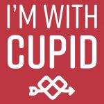 I'm With Cupid Red Logo Background